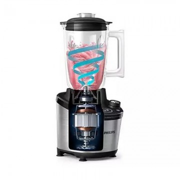 Philips HR3760/10 Μπλέντερ για Smoothies με Γυάλινη Κανάτα 1.8lt 1500W Ασημί